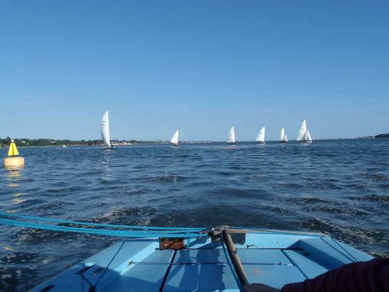 Evening up river dinghy cruise